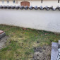Blick auf die Mauer vom Friedhof aus