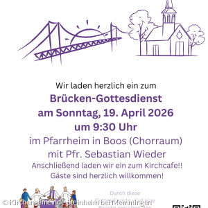 Einladung zum Brücken-Gottesdienst am 19.04.