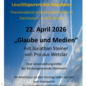 Plakat Leuchtspuren für den 22.04.2026