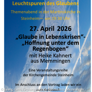 Plakat Leuchtspuren für den 27.04.2026