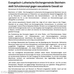Artikel "Konzept gegen Sexualisierte Gewalt" fertiggestellt