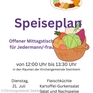 Mittagstisch am 21.07.