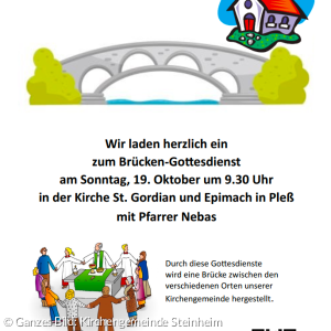 Einladung zum Brücken-Gottesdienst am 19.10.