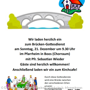Plakat Brücken-Gottesdienst am 21.12.
