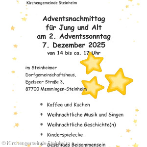 Plakat Adventnachmittag