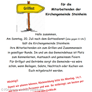 Grillfest für Mitarbeitende