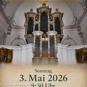 Einladung zum Gottesdiienst an Kantate, 3. Mai um 09:30 Uhr