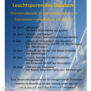 Termine der Vortragsreihe "Leuchtspuren"